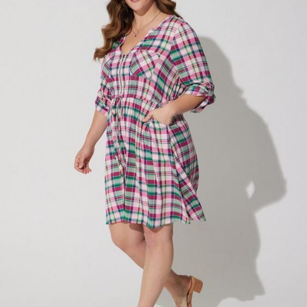 Torrid Mini Challis‎ High-Low Shirt Dress size 5